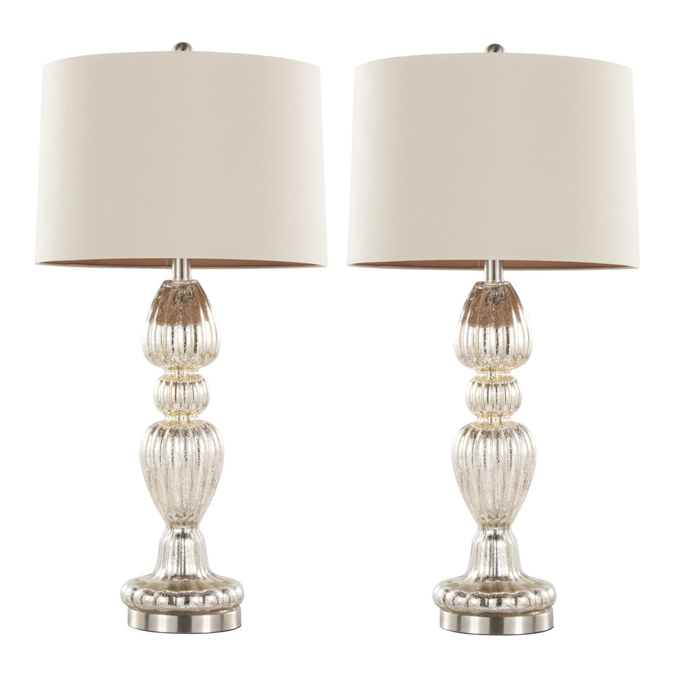 Spade 30" Glass Table Lamp - Set of 2