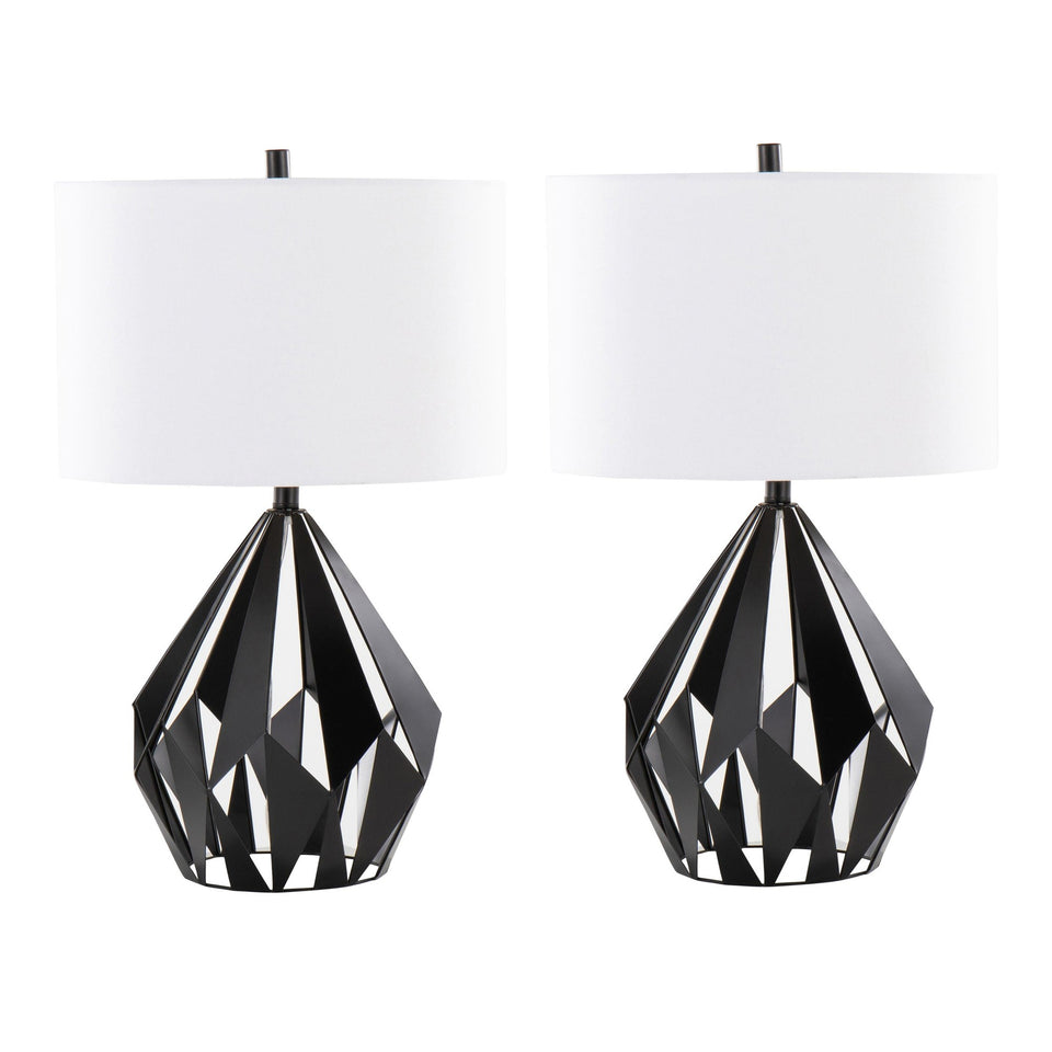 Geome Tri 28" Metal Table Lamp - Set of 2