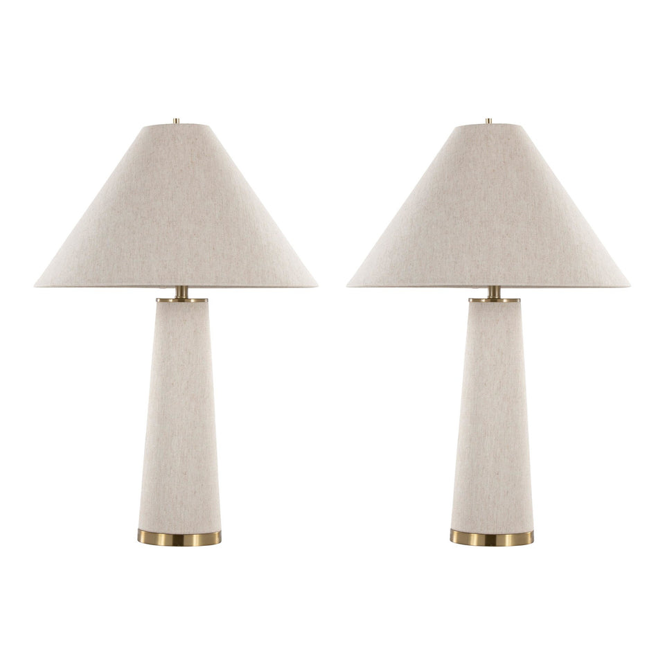Kona 28" Fabric Table Lamp - Set of 2
