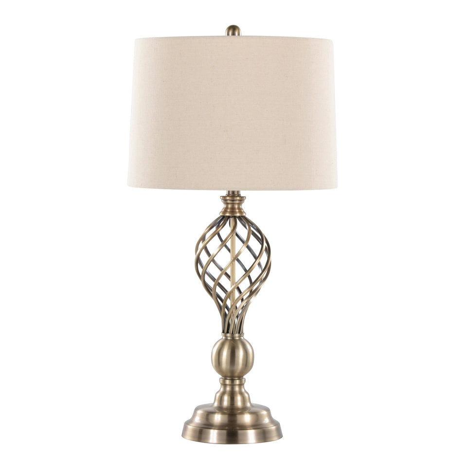 Linx Twist 29" Metal Table Lamp - Set of 2