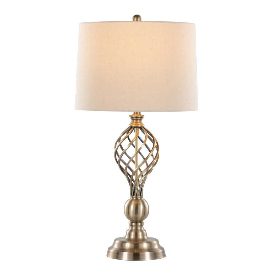 Linx Twist 29" Metal Table Lamp - Set of 2