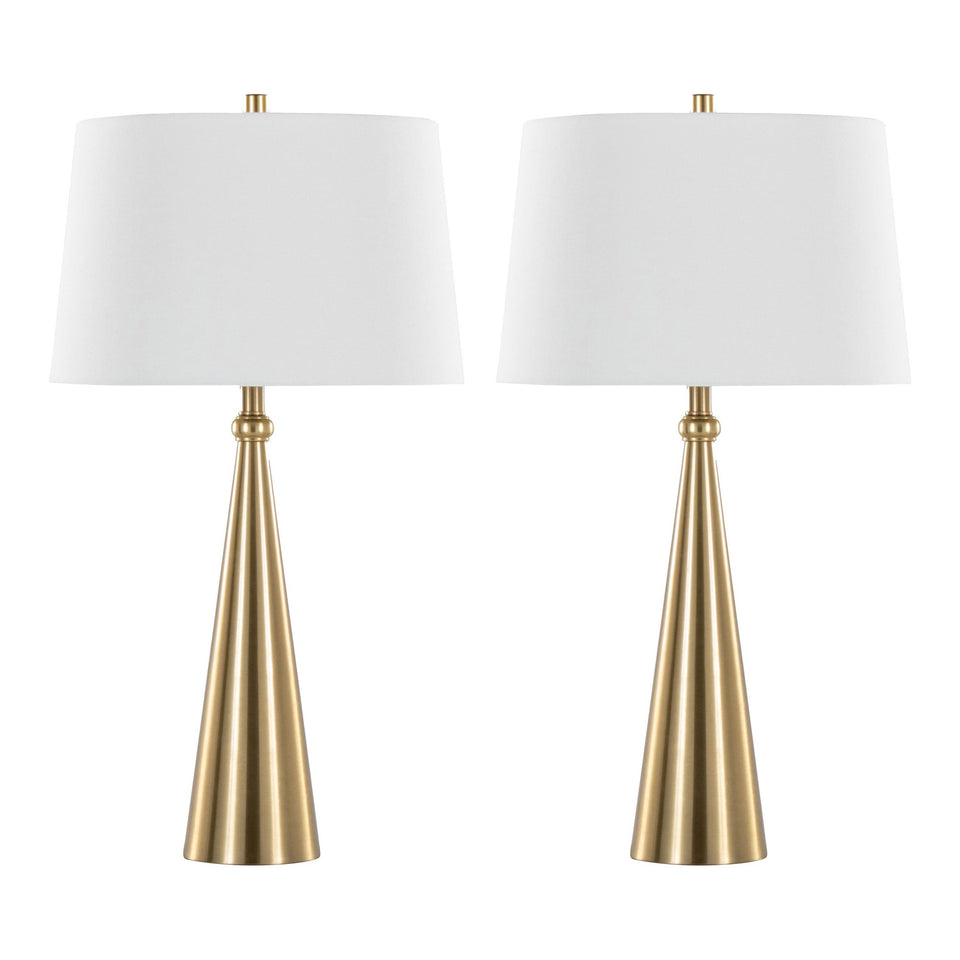 Cone 30" Metal Table Lamp - Set of 2