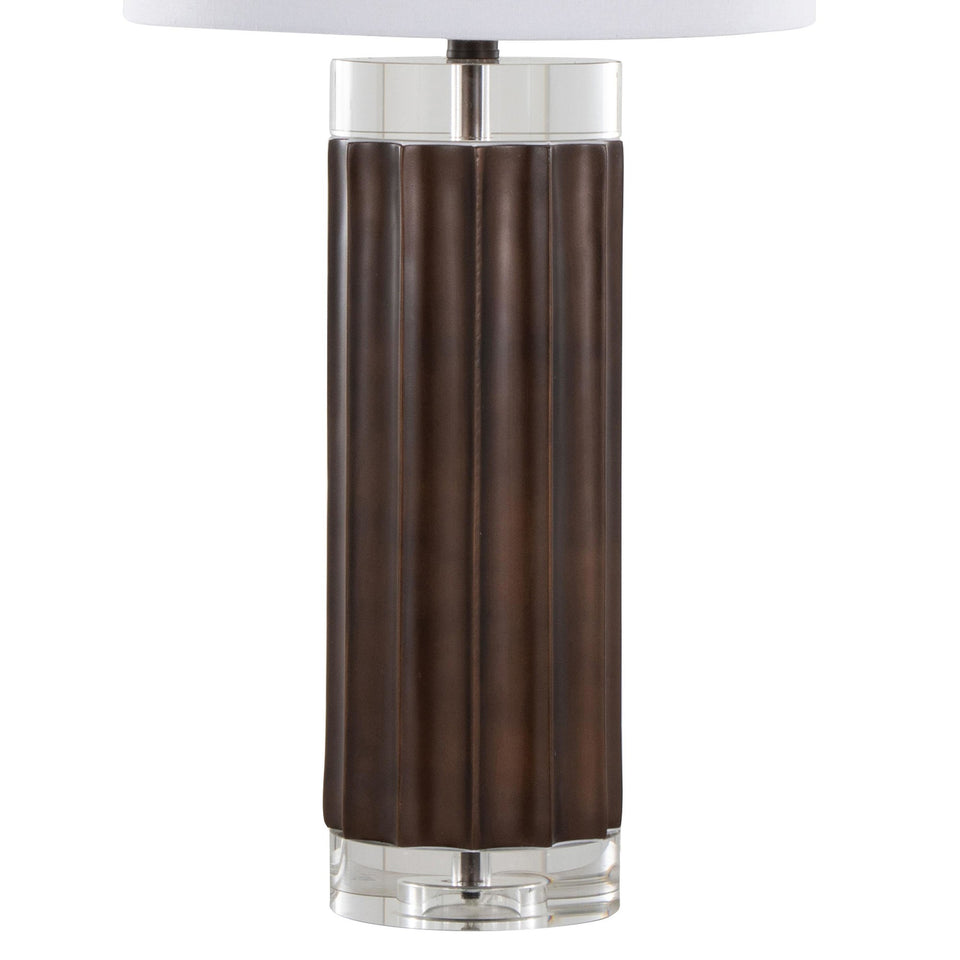 Cylinder Fluted 29.25" Polyresin Table Lamp - Set of 2