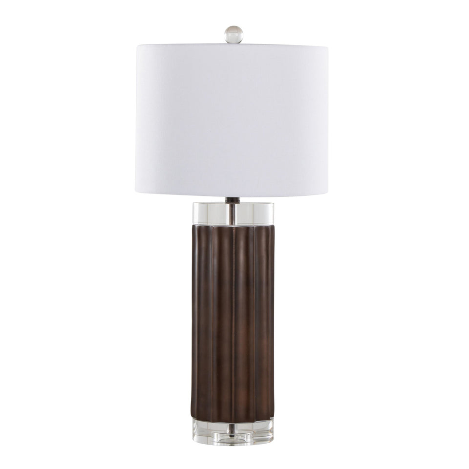 Cylinder Fluted 29.25" Polyresin Table Lamp - Set of 2
