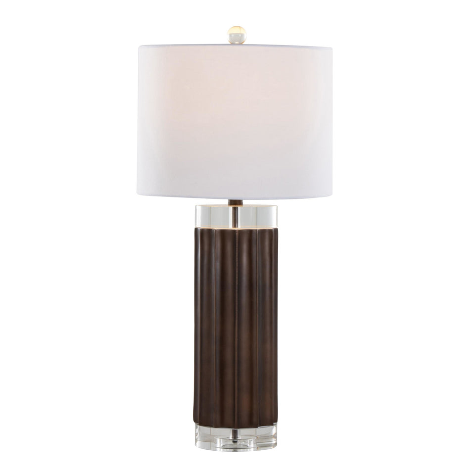 Cylinder Fluted 29.25" Polyresin Table Lamp - Set of 2