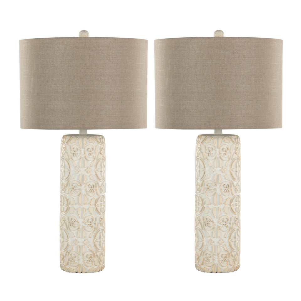 Charlotte 30" Polyresin Table Lamp - Set of 2