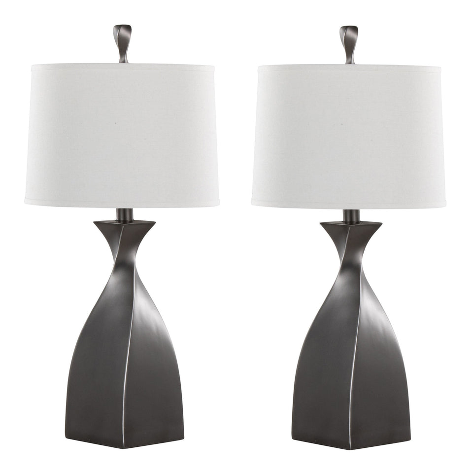Curvo 30" Polyresin Table Lamp - Set of 2