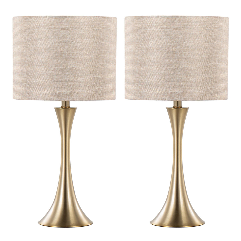 Lenuxe 24" Metal Table Lamp - Set of 2