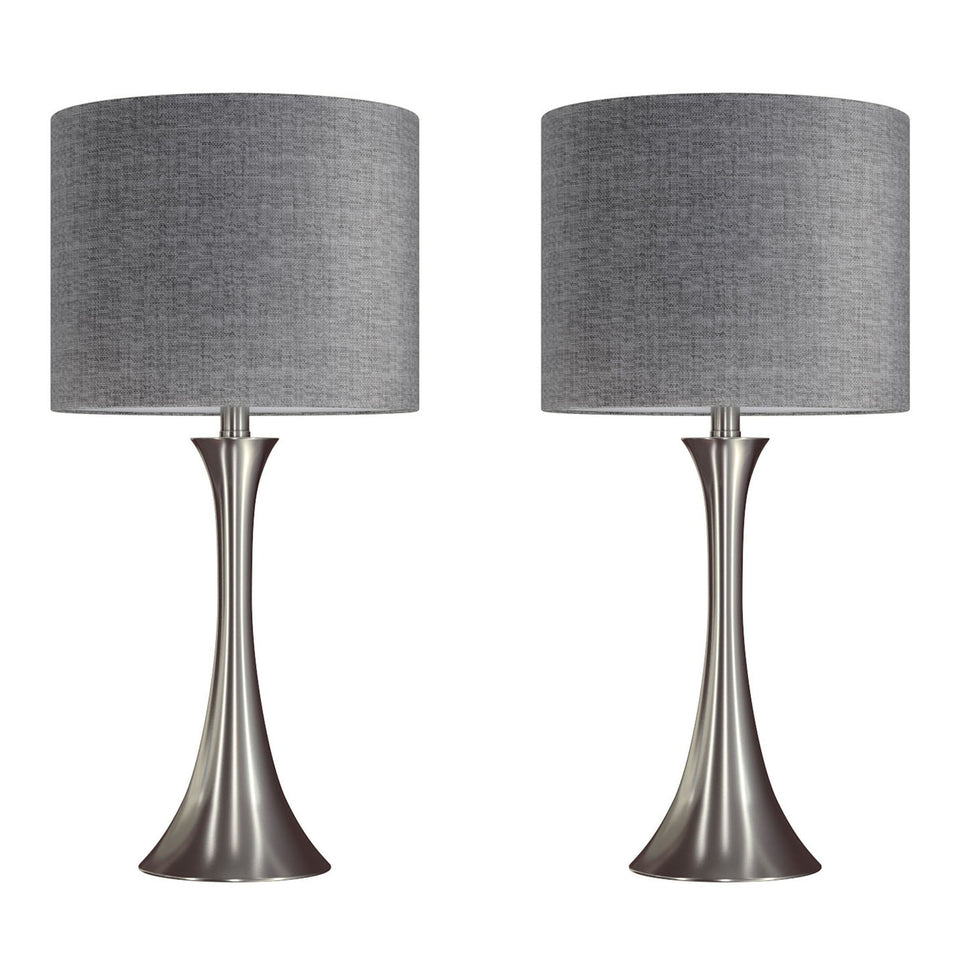 Lenuxe 24" Metal Table Lamp - Set of 2