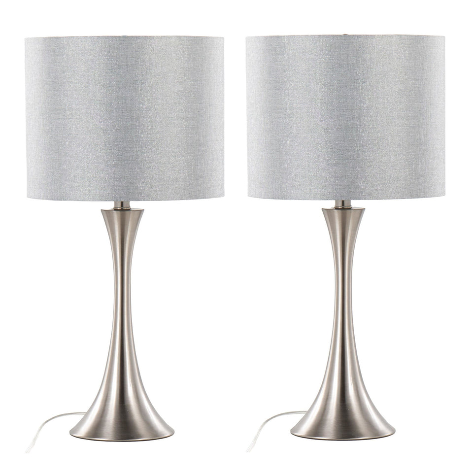 Lenuxe 24" Metal Table Lamp - Set of 2