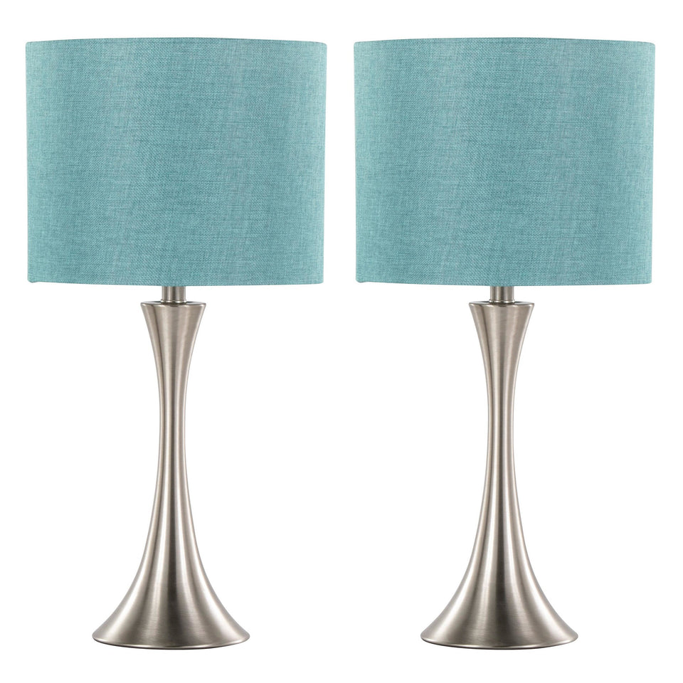 Lenuxe 24" Metal Table Lamp - Set of 2