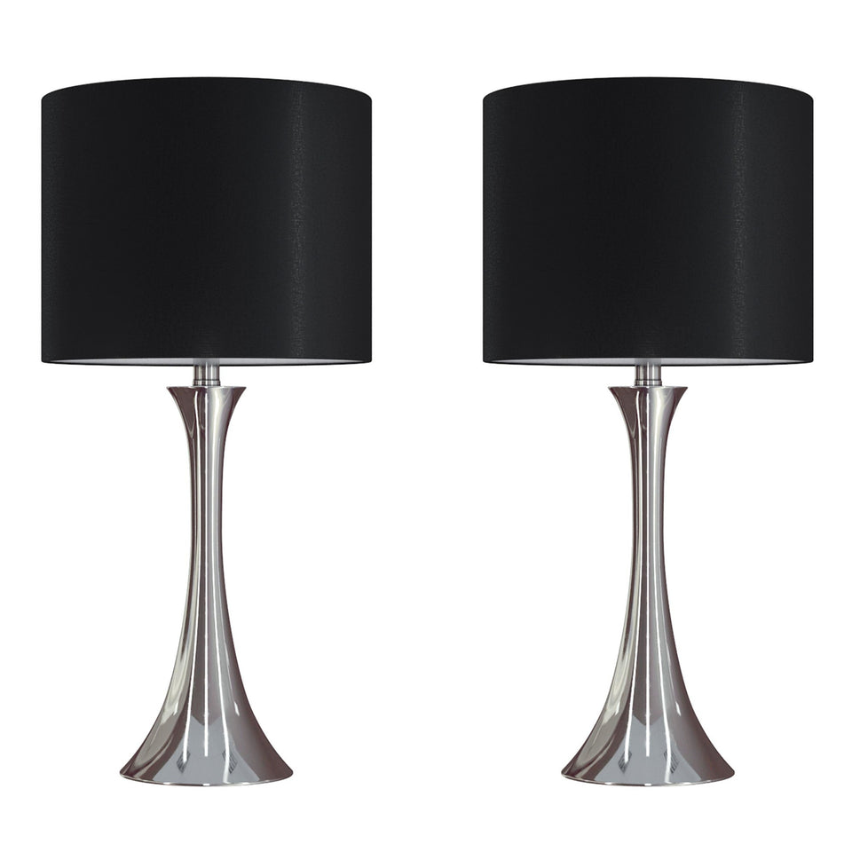 Lenuxe 24" Metal Table Lamp - Set of 2