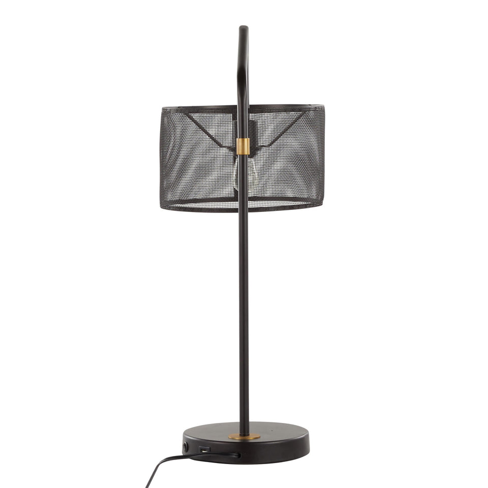 Mod Mesh 27" Metal Task Lamp with USB - Set of 2