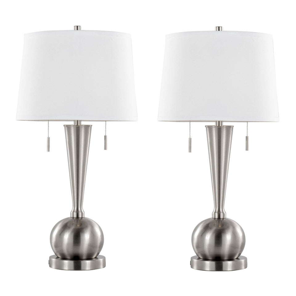 Jules 30" Metal Table Lamp with USB - Set of 2