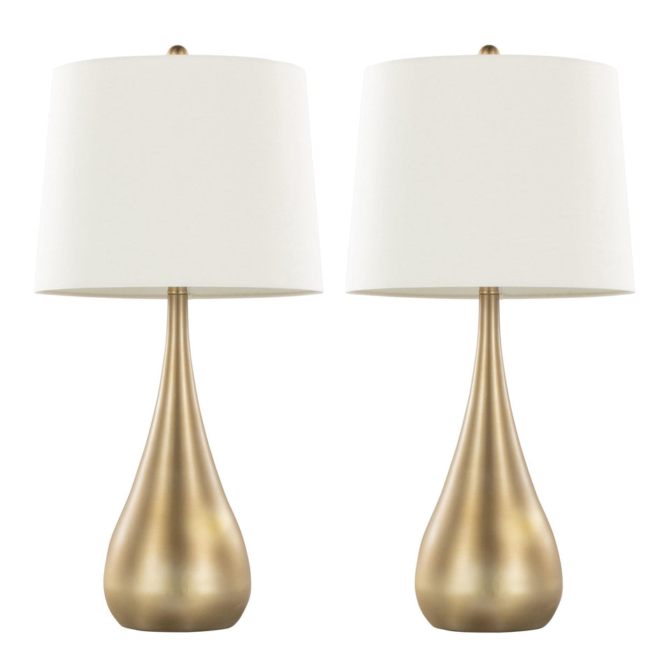 Pebble 30" Metal Table Lamp - Set of 2
