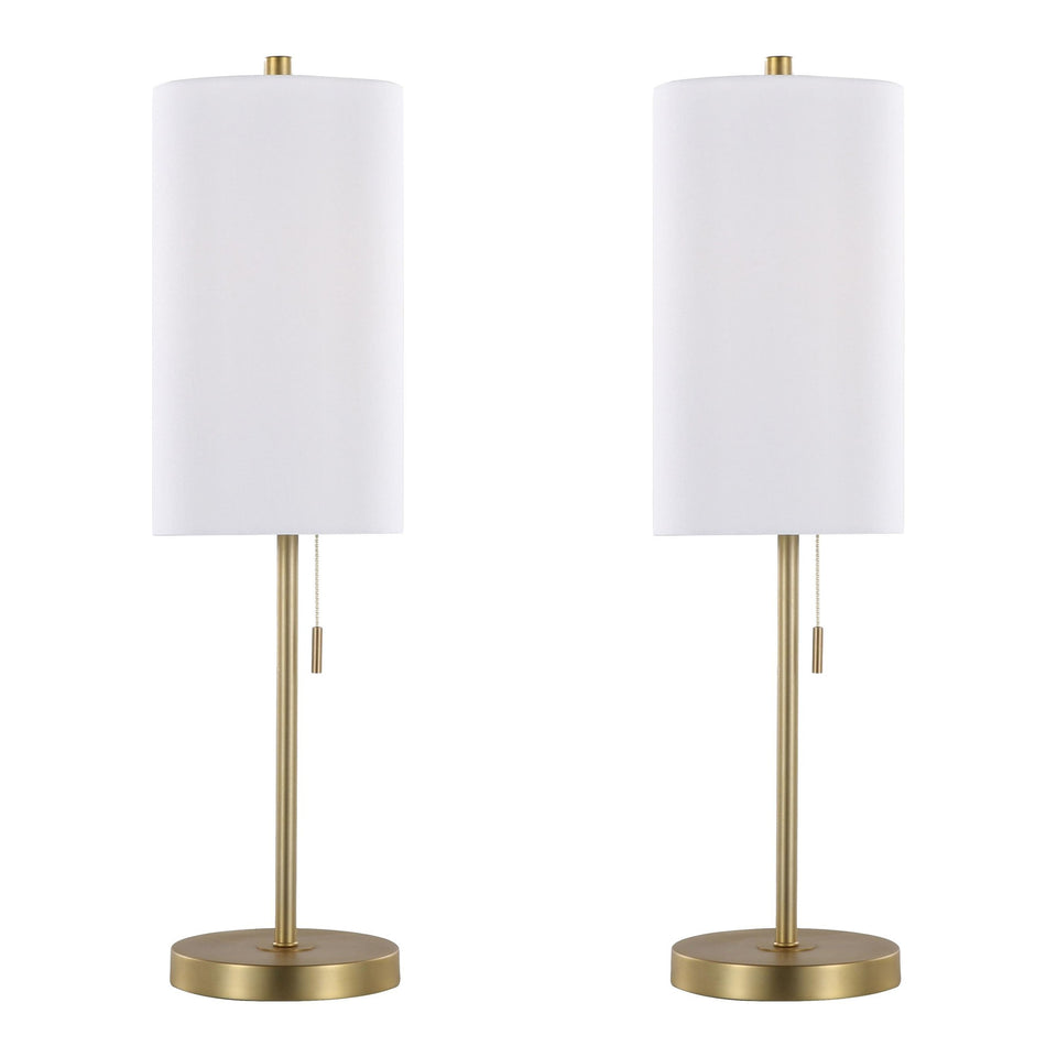 Bounty 32" Metal Buffet Lamp with USB - Set of 2