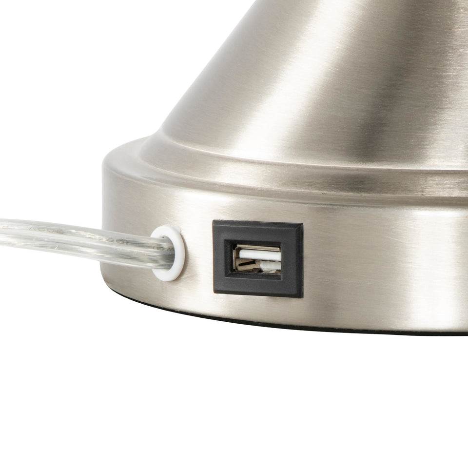 Flint 30" Metal Table Lamp with USB - Set of 2