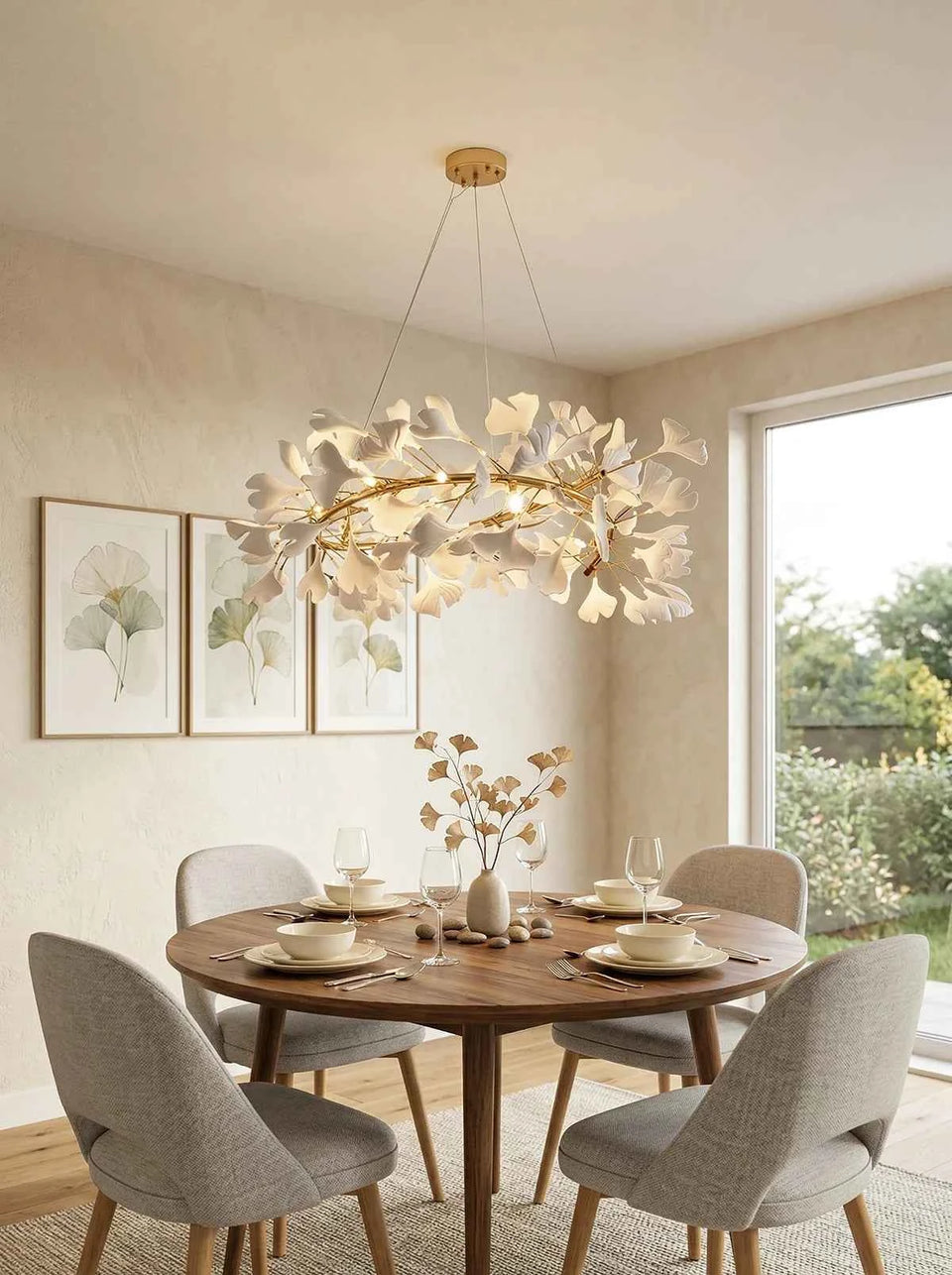 Gingko Ceramic Chandelier U