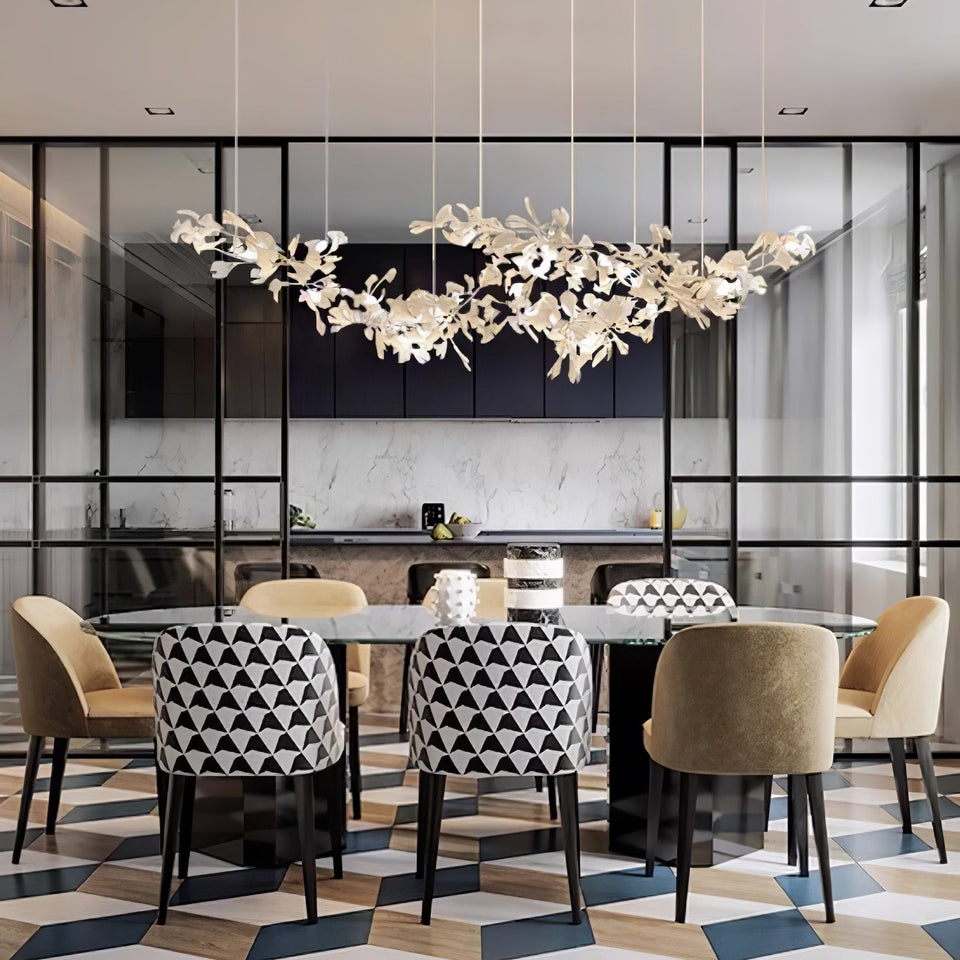 Double Layer Combination Gingko Chandelier