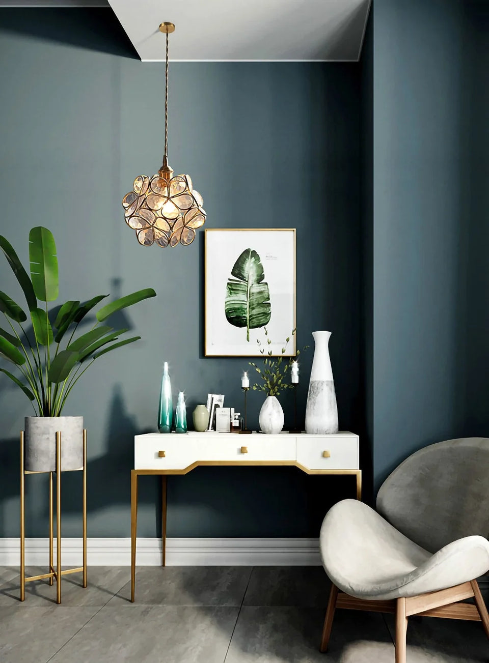Glass Petal Pendant Lights