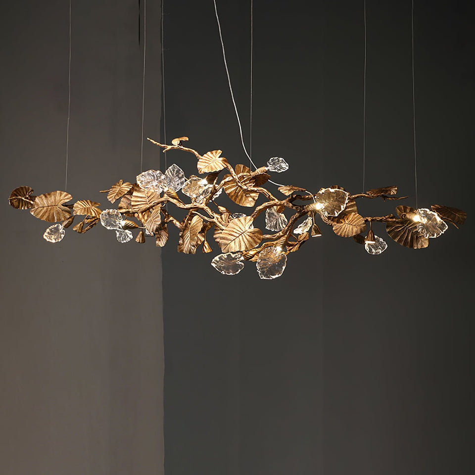 Gold Leaf Chandelier