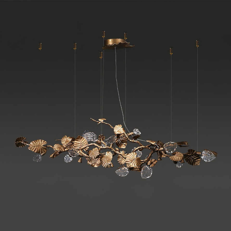 Gold Leaf Chandelier