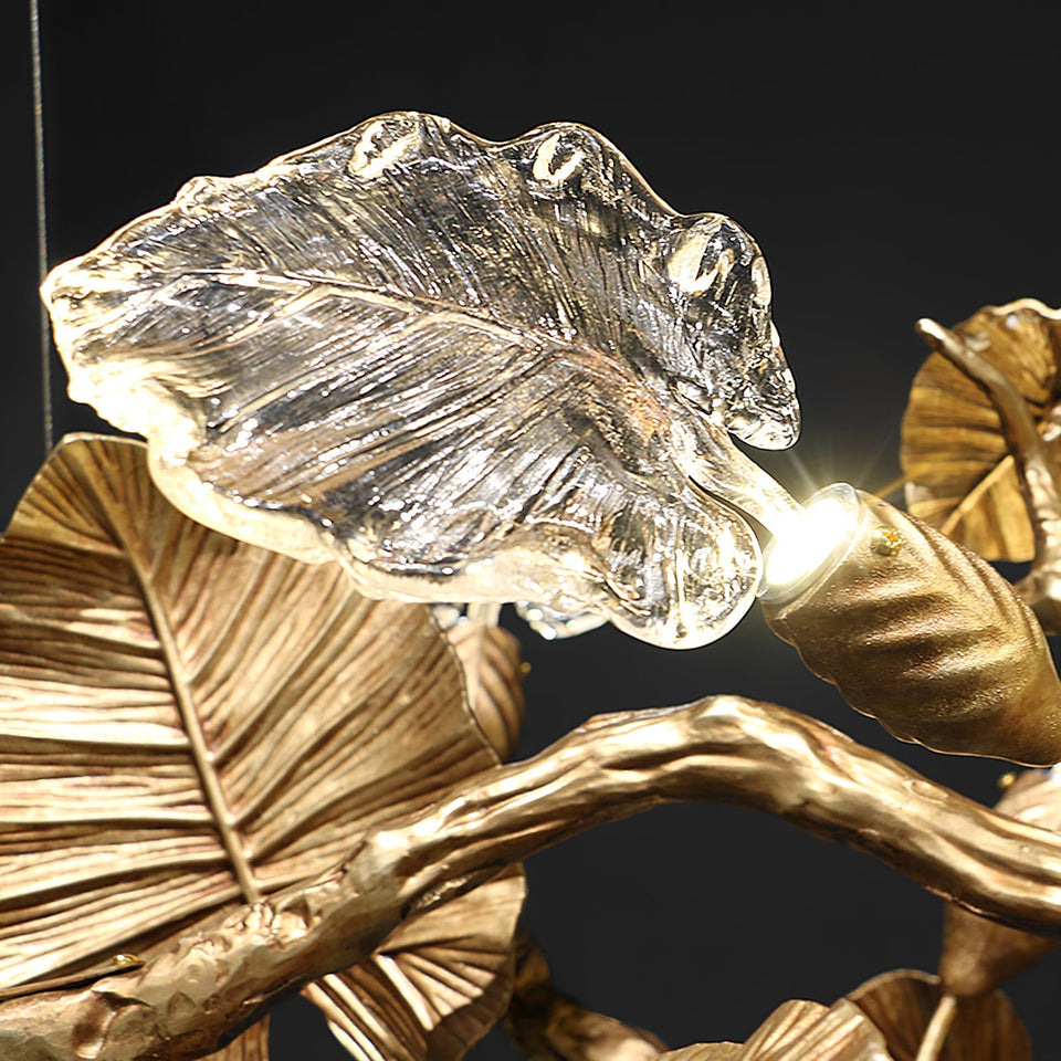 Gold Leaf Chandelier