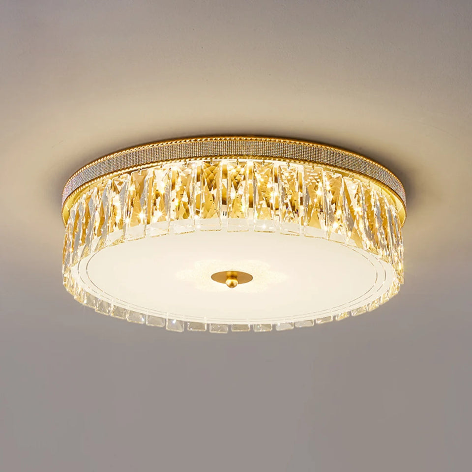 Golden Crystal Ceiling Lamp