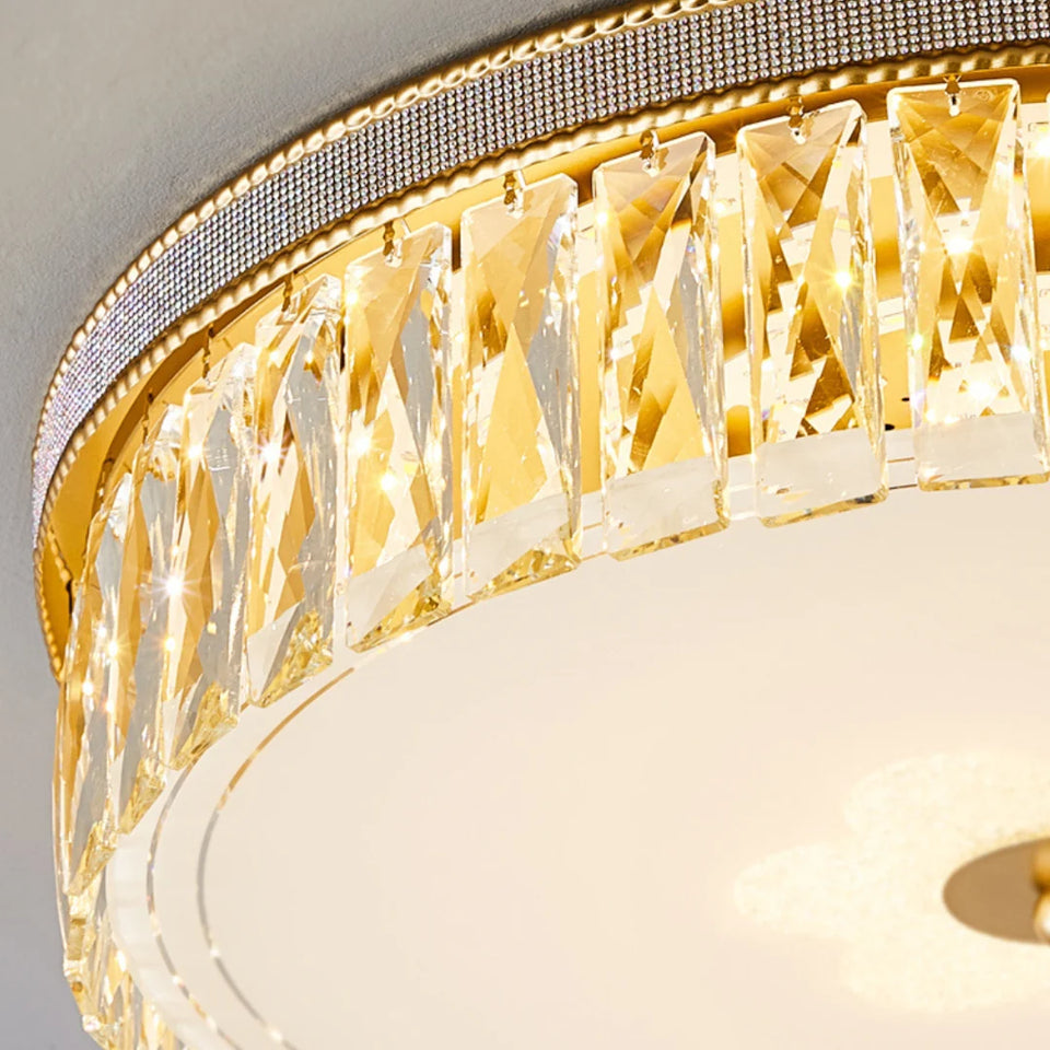 Golden Crystal Ceiling Lamp