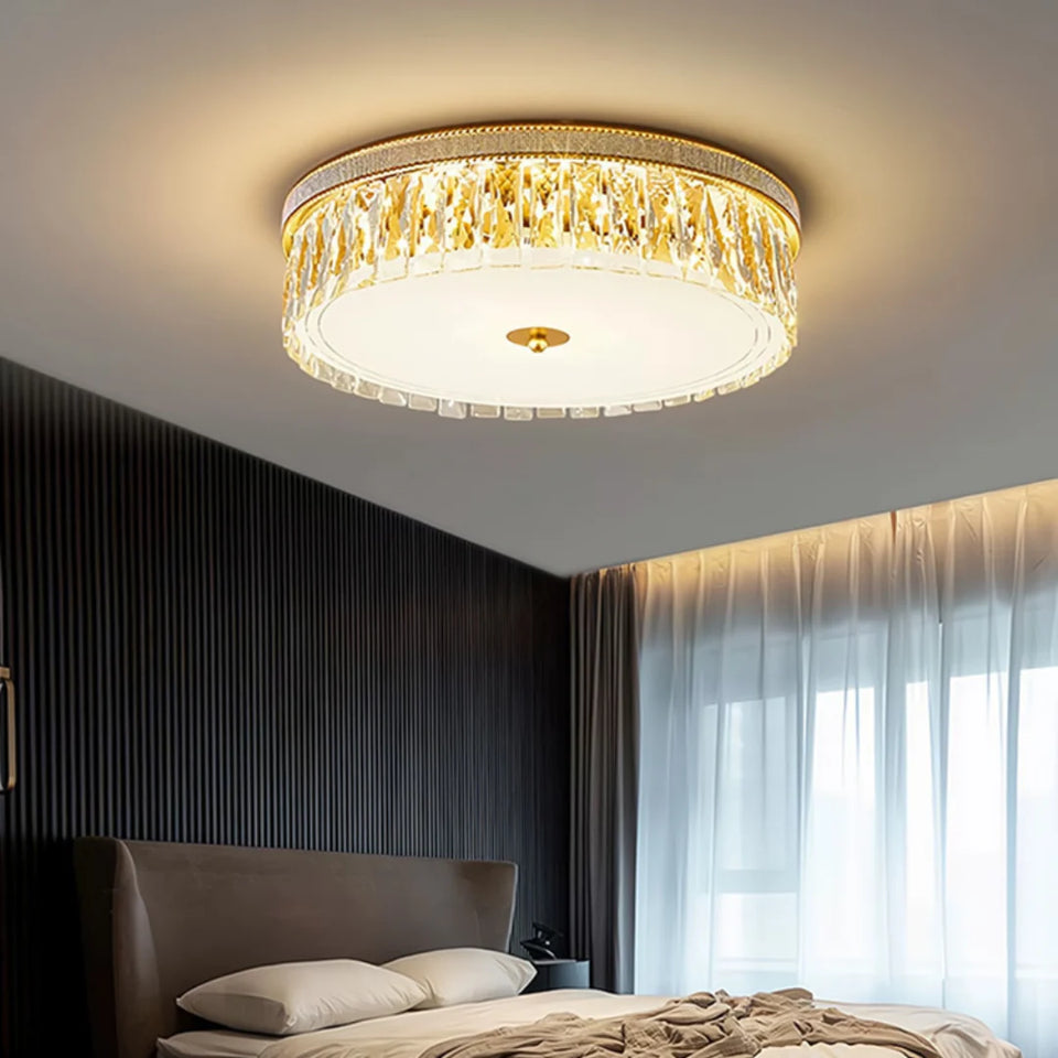 Golden Crystal Ceiling Lamp