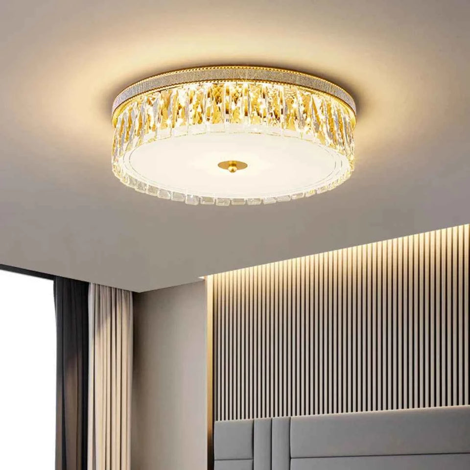 Golden Crystal Ceiling Lamp