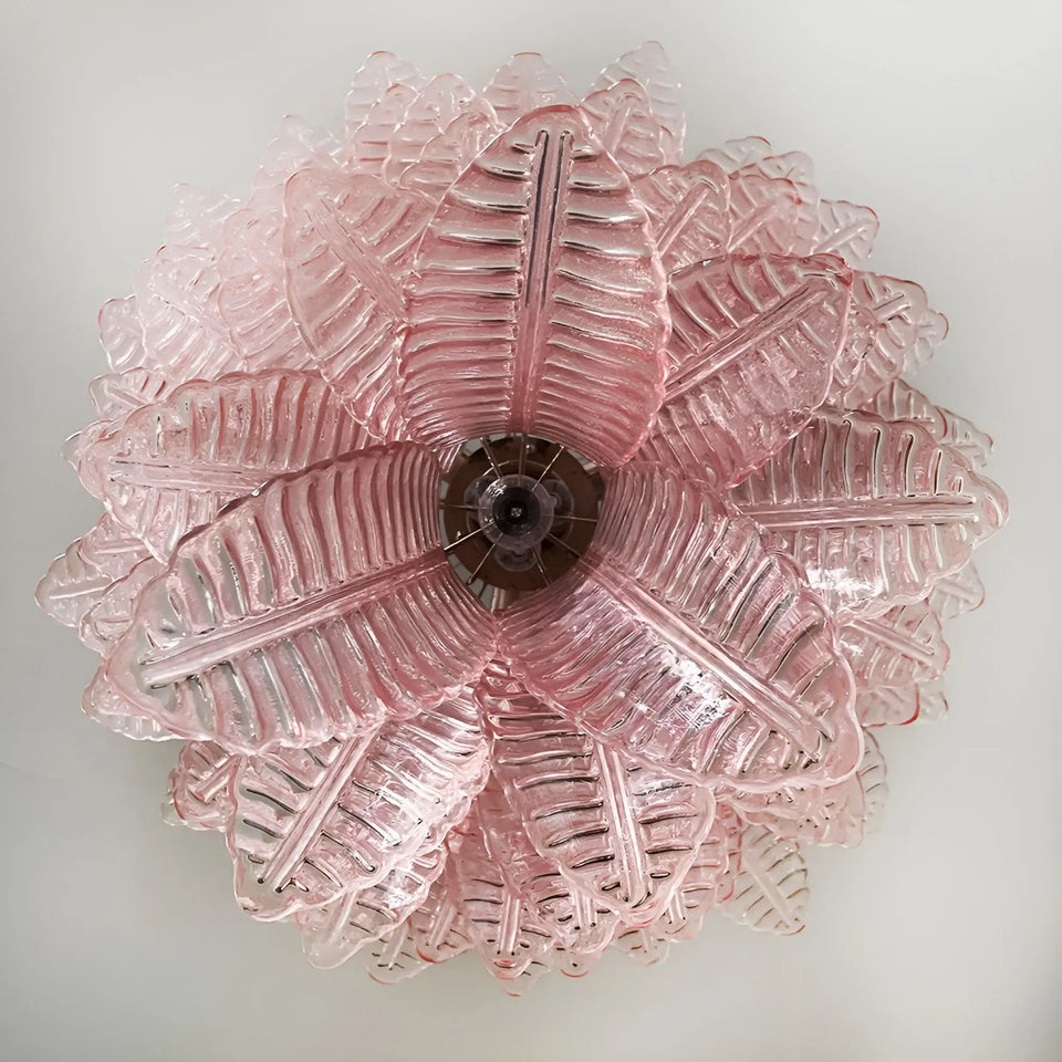 Gorgeous Murano Felci Pink Glass Chandelier