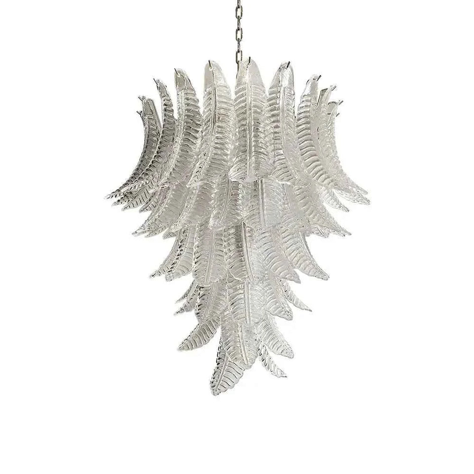 Gorgeous Murano Felci Transparent Glass Chandelier