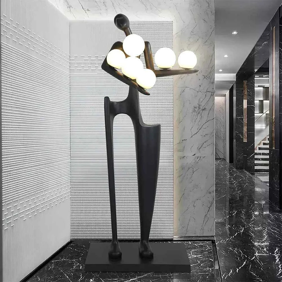 Greeter Sculpture Figure Floor Lamp