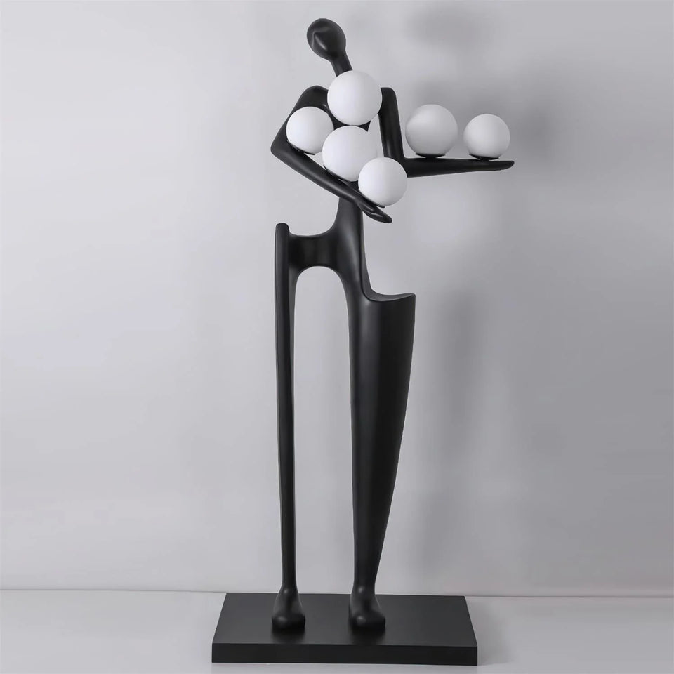 Greeter Sculpture Figure Floor Lamp