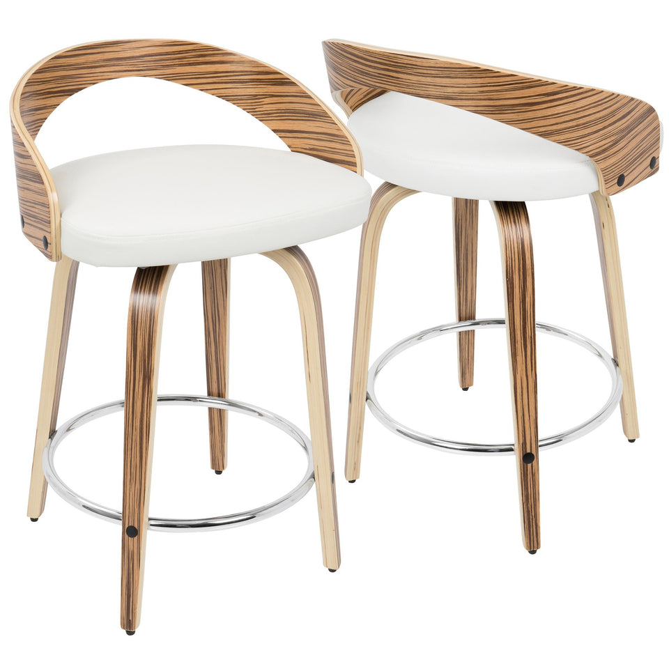 Grotto 24" Fixed-Height Counter Stool - Set of 2