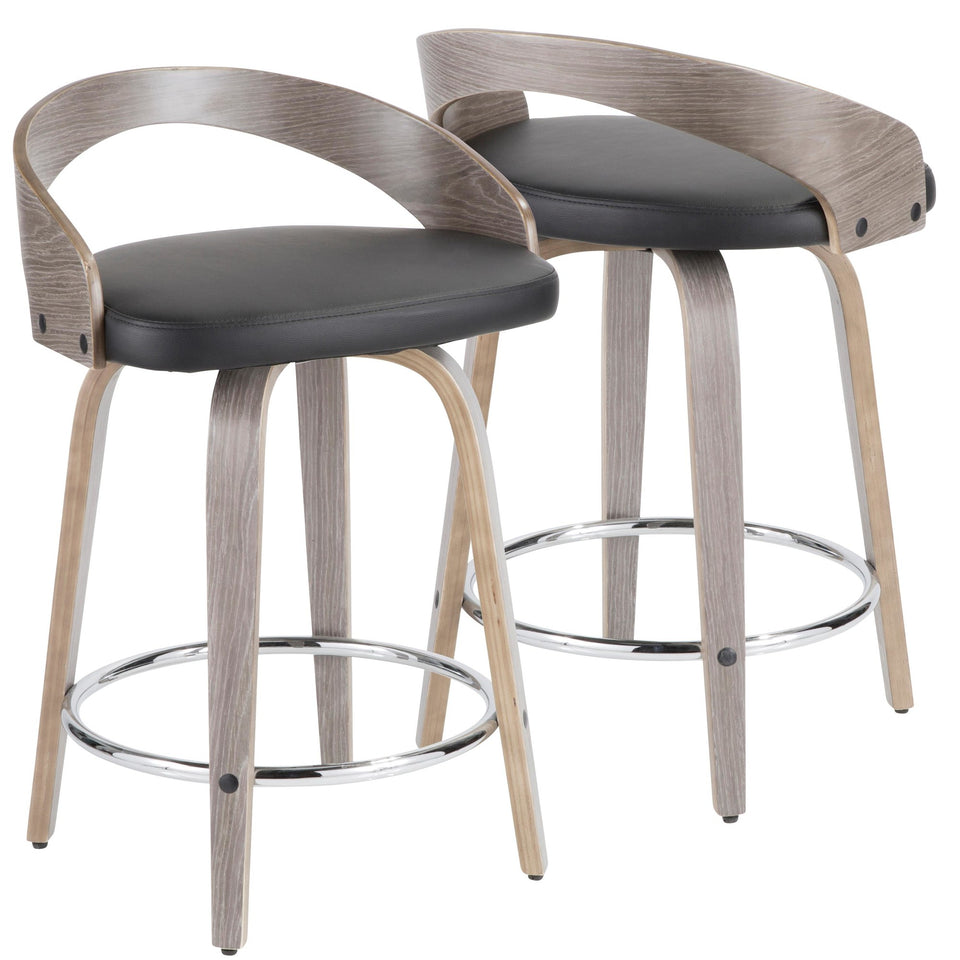 Grotto 24" Fixed-Height Counter Stool - Set of 2