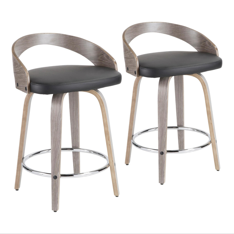 Grotto 24" Fixed-Height Counter Stool - Set of 2