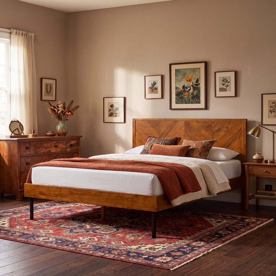 Alander Solid Wood Bed Frame