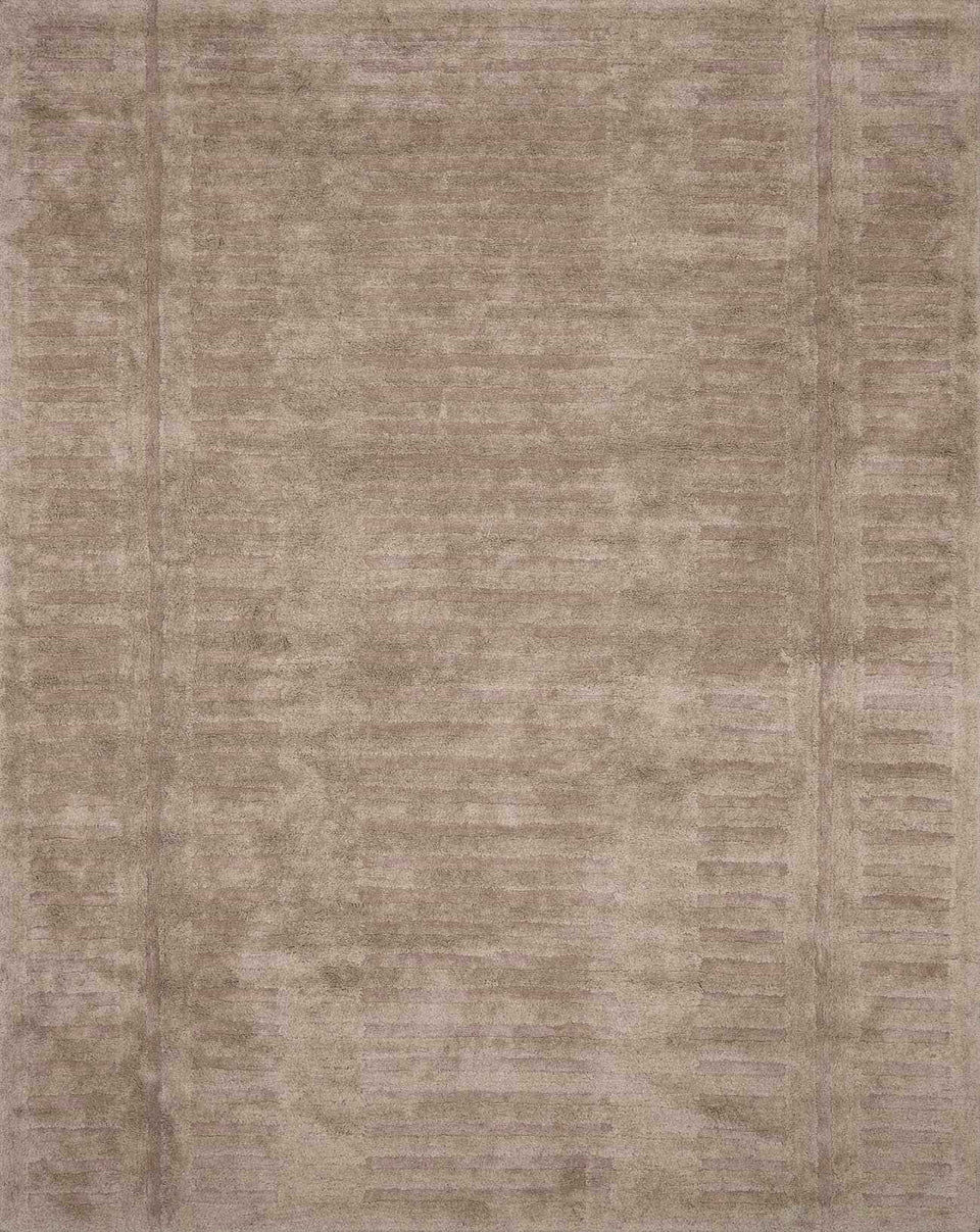 Washable Handmade Wool Rug - Brown - Clearance