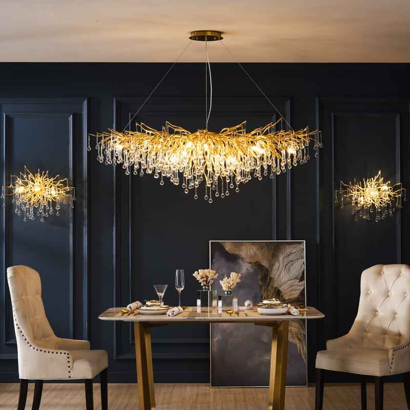 Ooze Drop-Shaped Crystal Chandelier