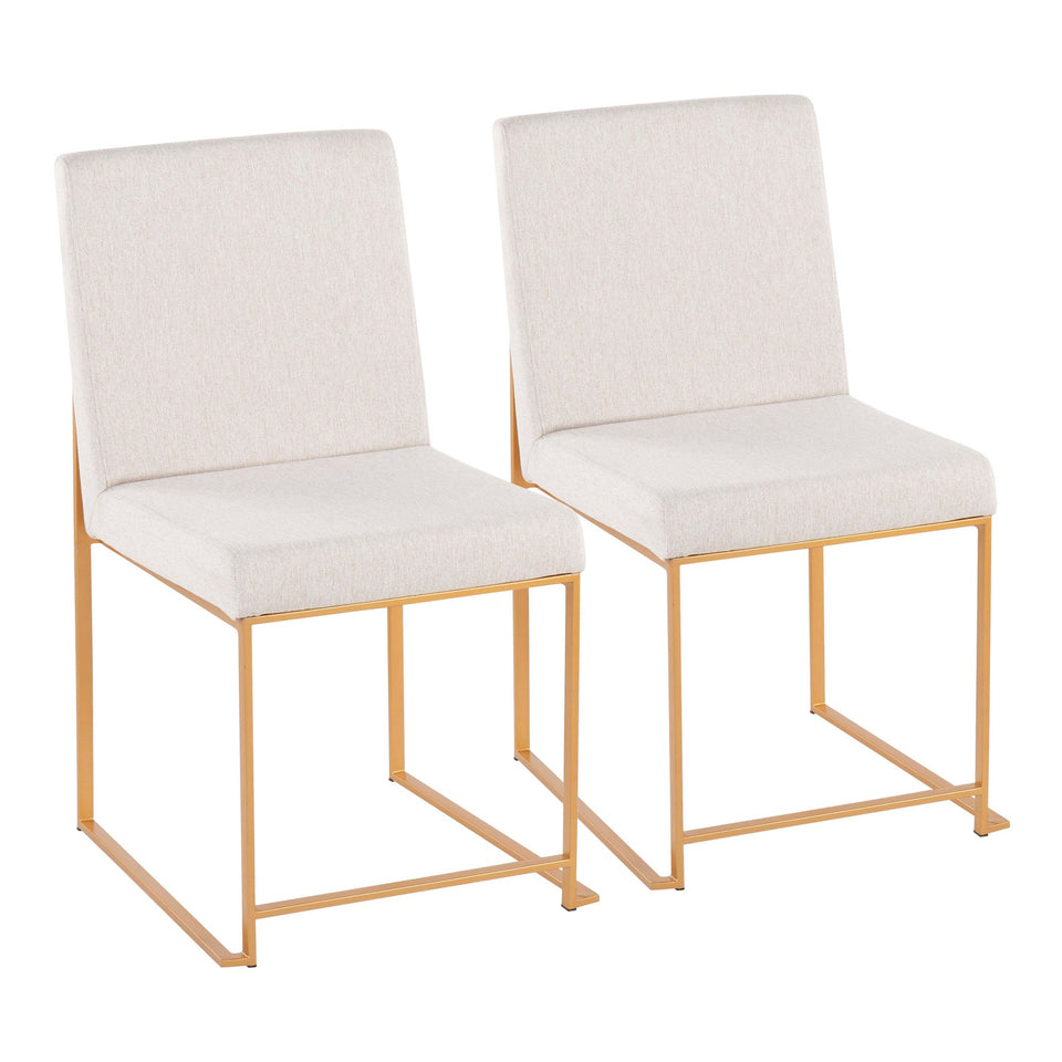 High Back Fuji Dining Chair - Set of 2