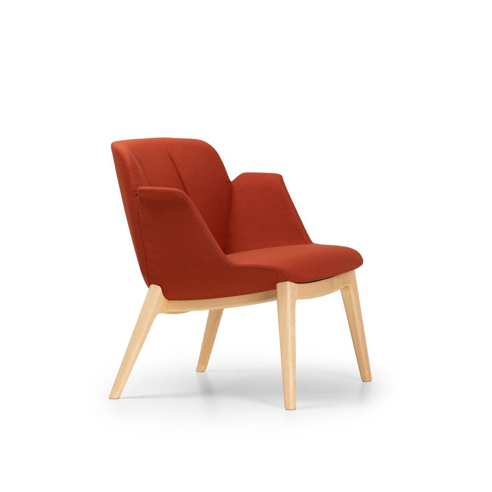 Hive Lounge Chair - Wood Base - Low Back
