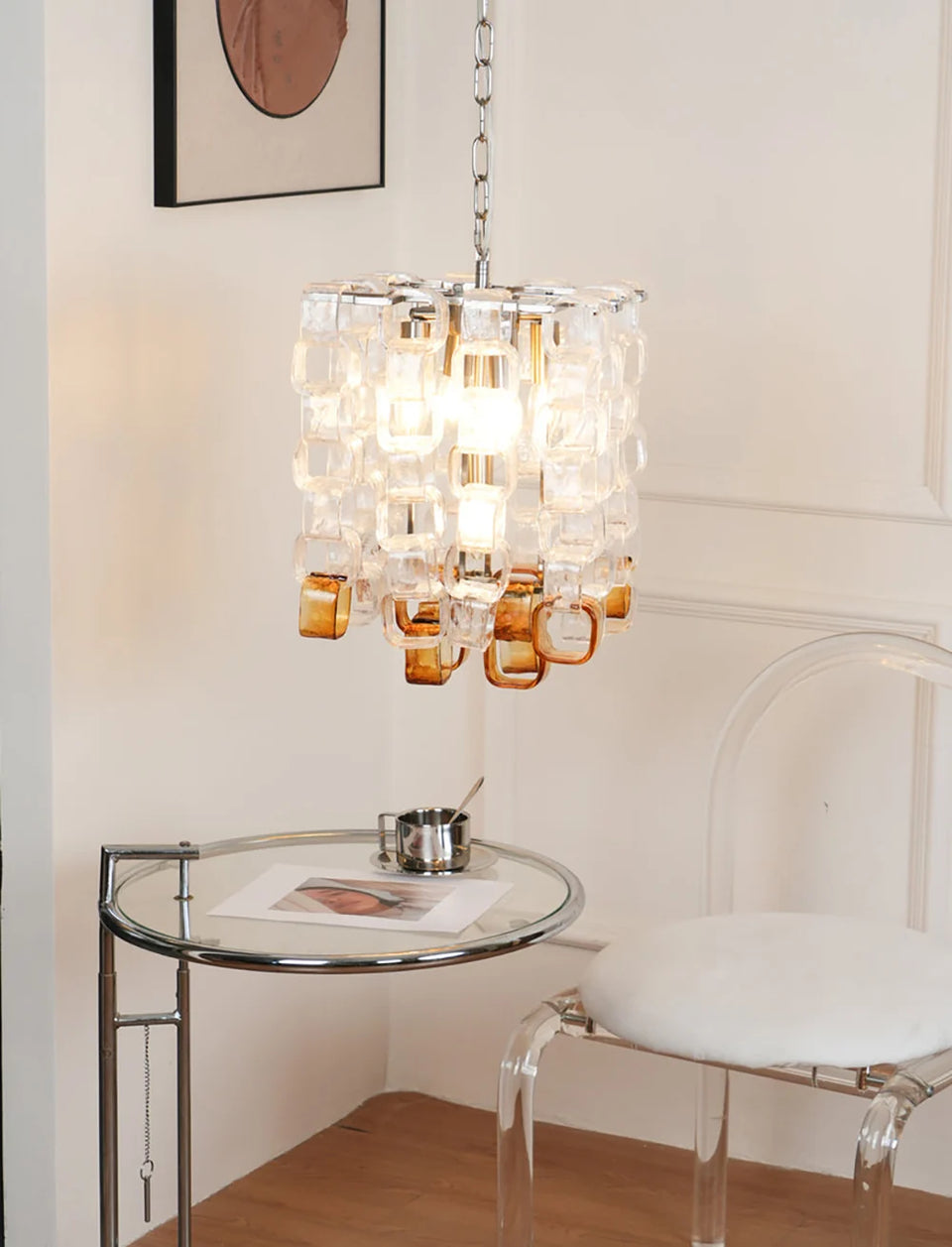 glass chandelier - close-up detail
