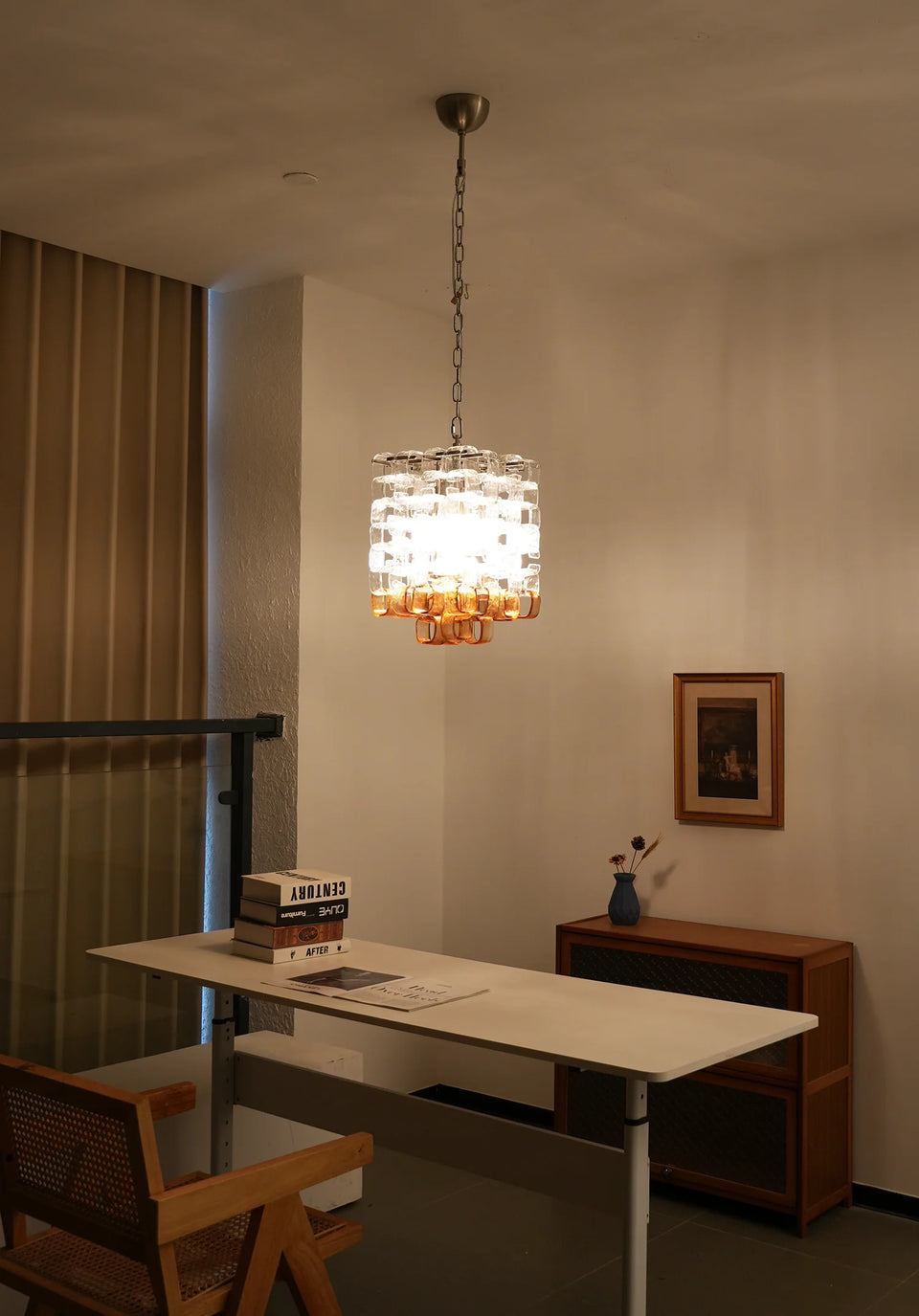 glass chandelier - detail view
