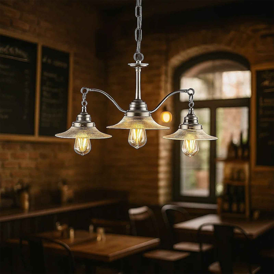 Farmhouse Glass Chandelier