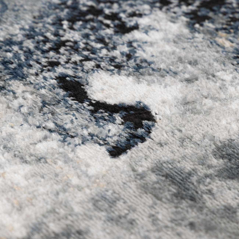 Kirkland Dark Blue Marble Rug