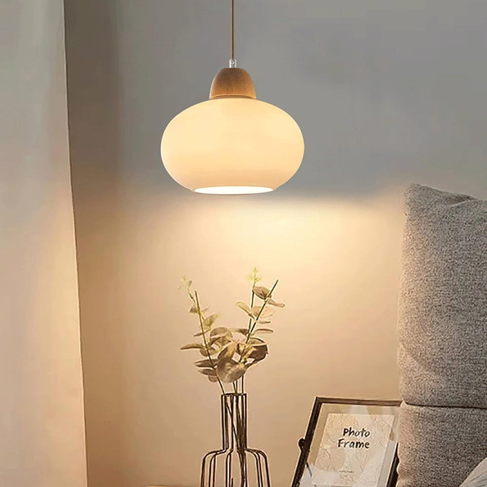 White glass pendant light - additional view 9