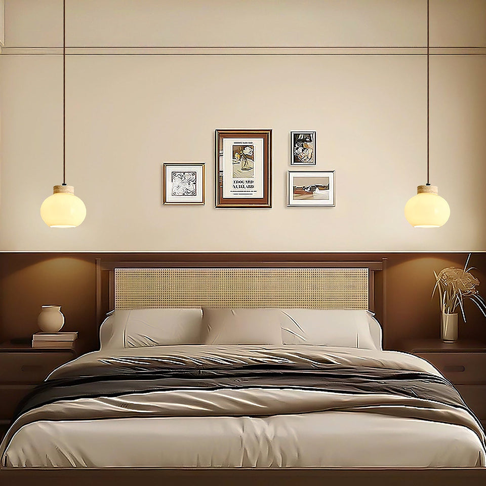 White glass pendant light - additional view 12