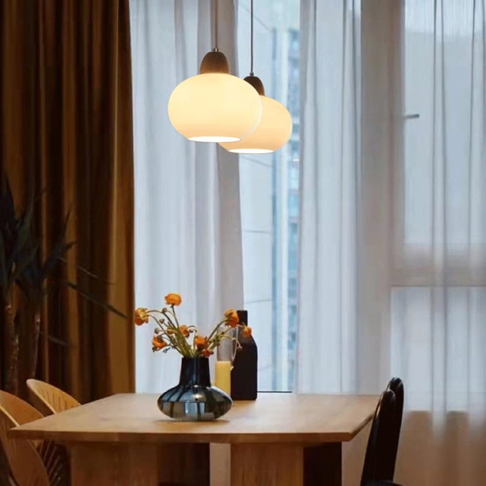 White glass pendant light - additional view 11